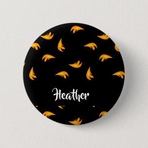 Fire sparks pattern 6 cm round badge