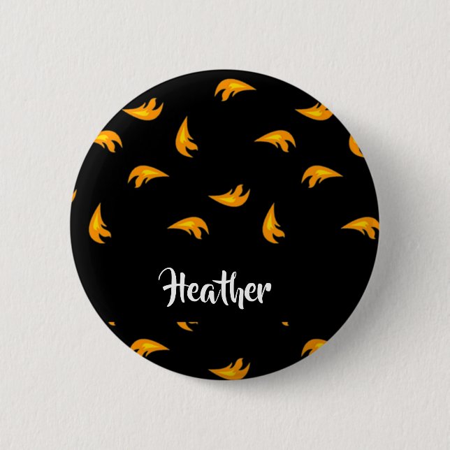 Fire sparks pattern 6 cm round badge (Front)