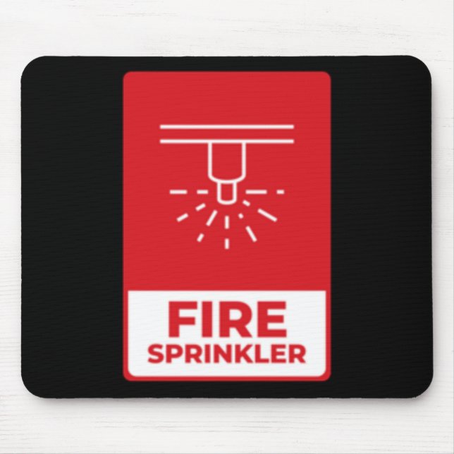 Fire Sprinkler Sticker  Mouse Mat (Front)
