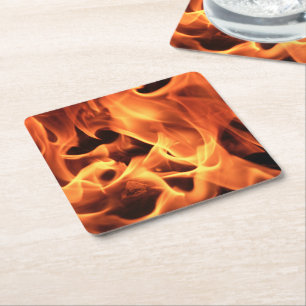 Fire Square Paper Coaster