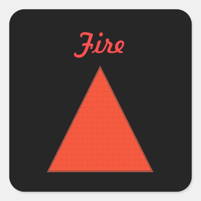 Fire Square Sticker (Front)
