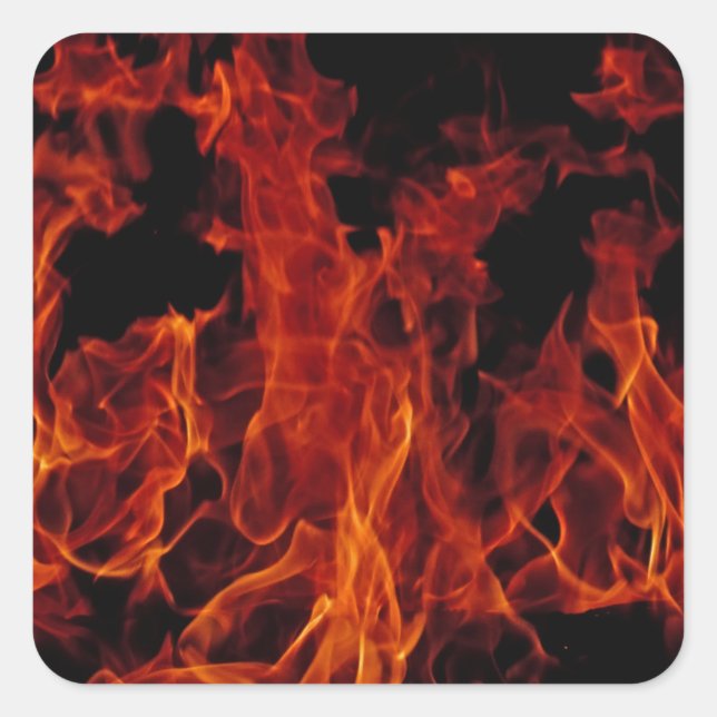 Fire Square Sticker (Front)
