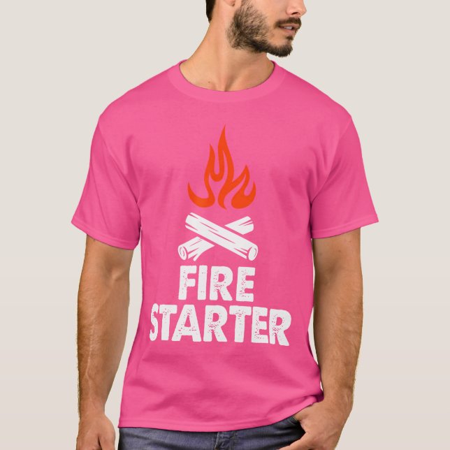 Fire Starter Men Campfire Starter T-Shirt (Front)