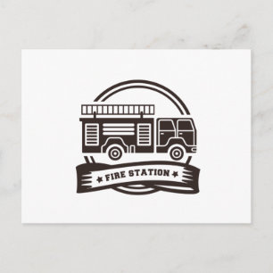 Fire Station Postcard