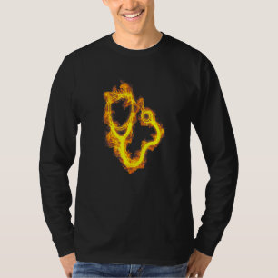 Fire Stethoscope Flames Doctor Care Nurse T-Shirt