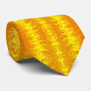 Fire Storm Yellow Tie