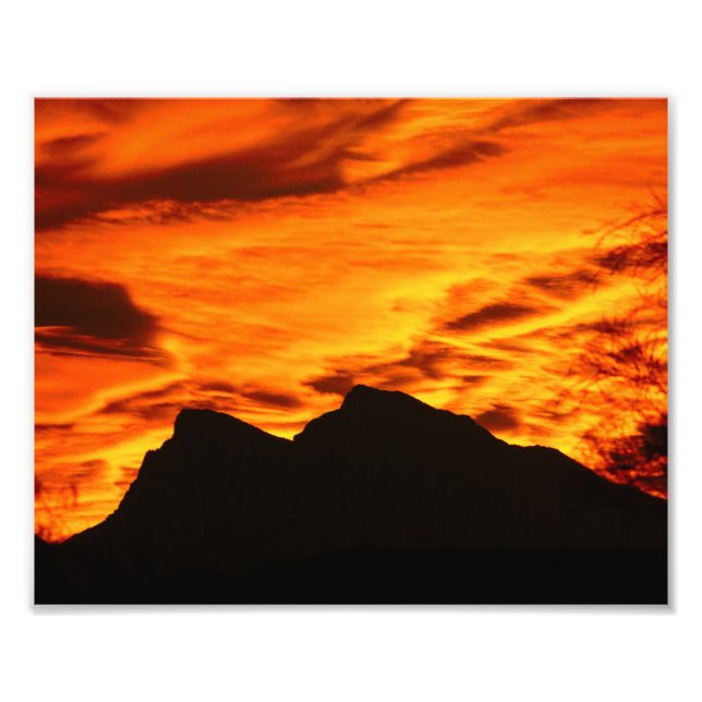 Fire Sunset Photo Print (Front)