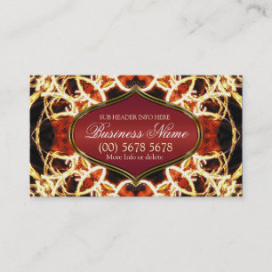 Fire Swirls Geometric Art Business Card