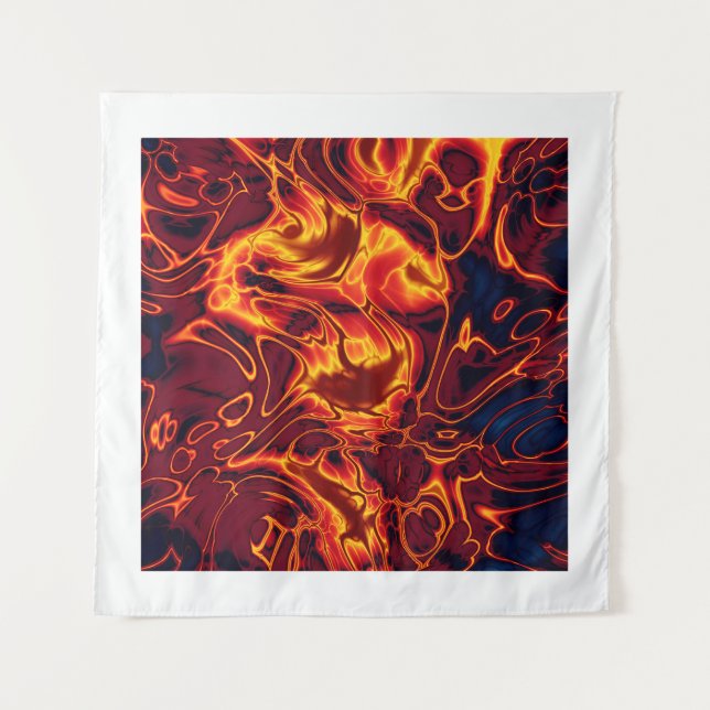Fire Swirls Tapestry (Front)
