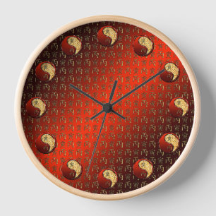 Fire Tiger Clock