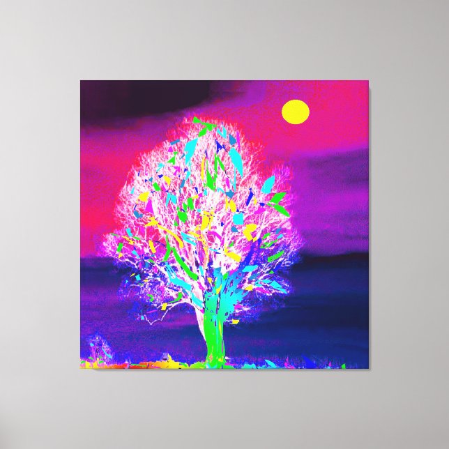 Fire Tree Canvas Print (Front)