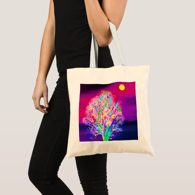 Fire Tree Large Tote Bag (Front (Product))