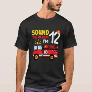 Fire Truck 12th Birthday Boy 12 Year Old Firefight T-Shirt
