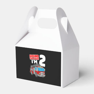 Fire Truck 2 Year Old Firefighter 2nd Birthday Favour Box