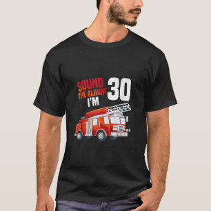 Fire Truck 30th Birthday Firefighter Theme 30 Year T-Shirt