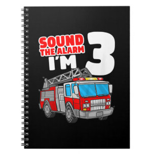 Fire Truck 3 Year Old Firefighter 3rd Birthday Notebook