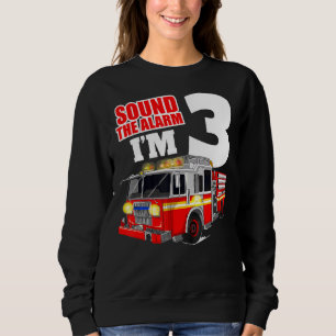 Fire Truck 3rd Birthday Boy Toddler Firefighter Sweatshirt