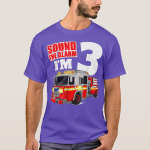 Fire Truck 3rd Birthday Boy Toddler Firefighter  T-Shirt