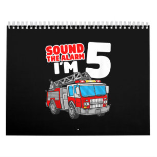 Fire Truck 5 Year Old Firefighter 5th Birthday Calendar