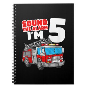 Fire Truck 5 Year Old Firefighter 5th Birthday Notebook