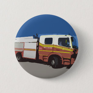 Fire Truck 6 Cm Round Badge
