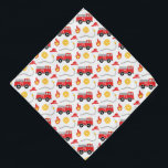 Fire Truck Bandana<br><div class="desc">This fire truck bandanna is perfect for your four-legged friend.  The design features a red fire truck with a dalmatian in the driver's seat.</div>