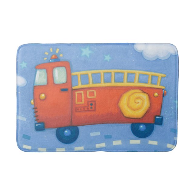 Fire Truck Bath Mat (Front)