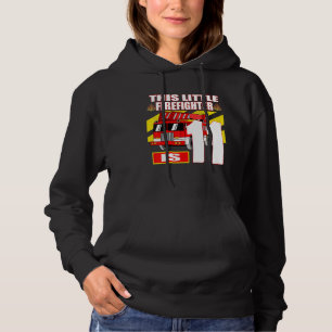 Fire Truck Birthday 11 Year Old Hoodie