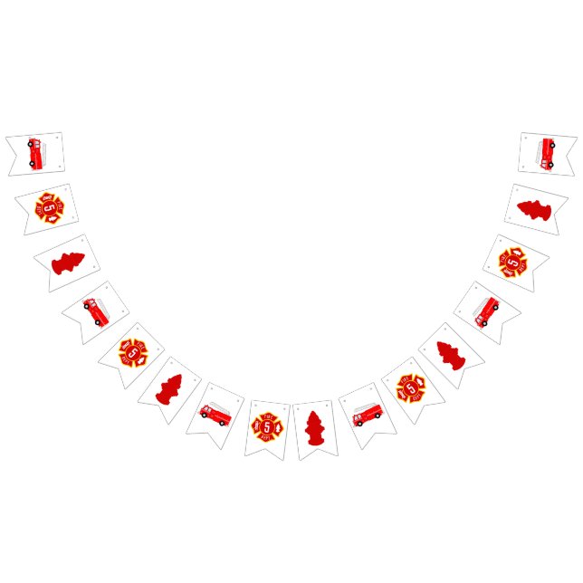 Fire Truck Birthday Party Bunting (All)