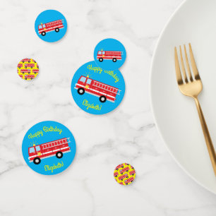 Fire Truck Birthday Party Confetti