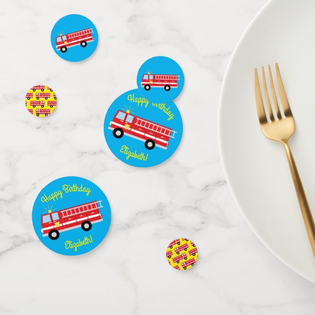 Fire Truck Birthday Party  Confetti (Group)