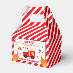 Fire truck Birthday Party Decor Firefighter Party Favour Box