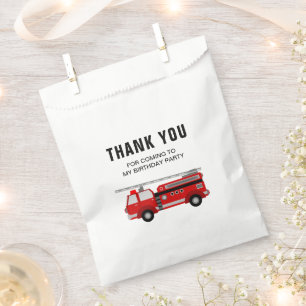 Fire Truck Birthday Party Favour Bags
