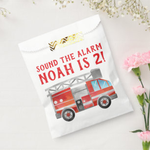 Fire Truck Birthday Party Favour Gift Bag