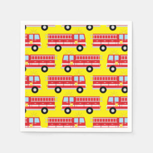 Fire Truck Birthday Party Napkins