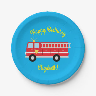 Fire Truck Birthday Party  Paper Plate