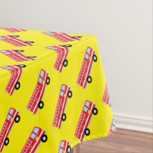 Fire Truck Birthday Party  Tablecloth
