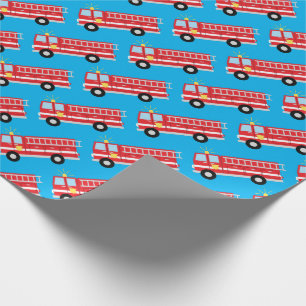 Fire Truck Birthday Party Wrapping Paper