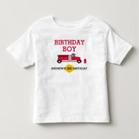 Fire Truck Birthday T-shirt Toddler Kid