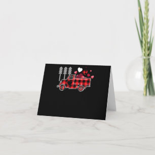 Fire Truck Buffalo Plaid Valentines Day Mum Dad So Card