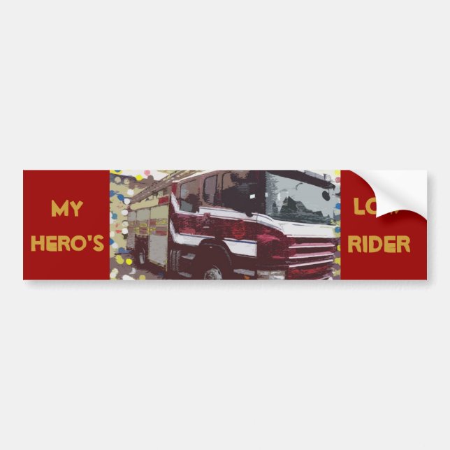 Fire Truck Bumper Sticker (Front)