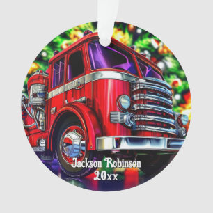 Fire Truck Christmas Ornament