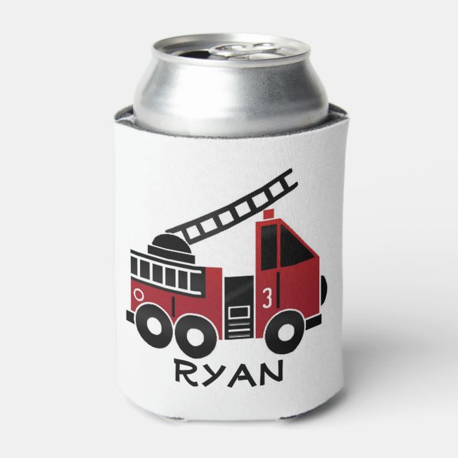 Fire truck custom can cooler (Can Front)