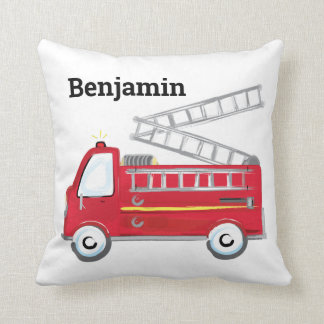 Fire Truck Engine Personalized Pillow