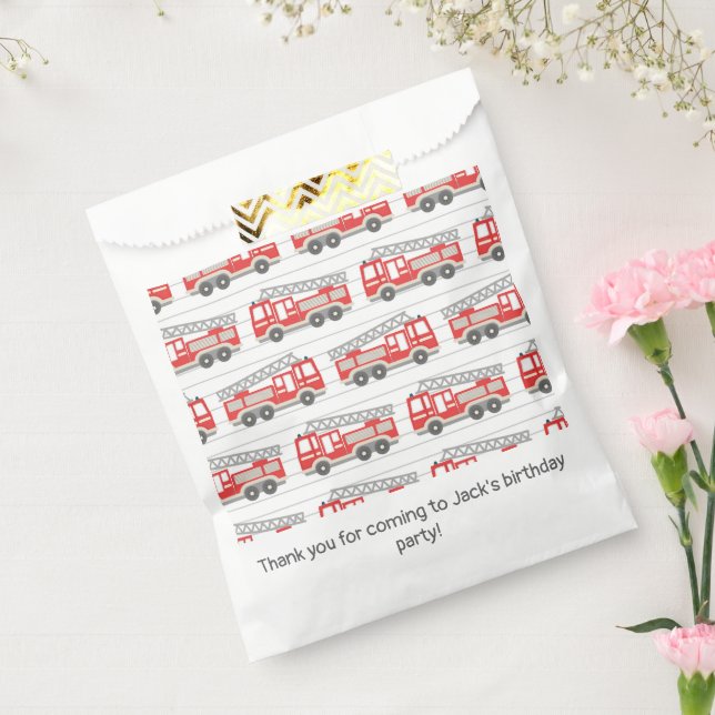 Fire Truck Firefighter Birthday Party Favour Bags (Sealed)