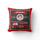 Fire Truck Firefighter Custom Photo Name Kids Room