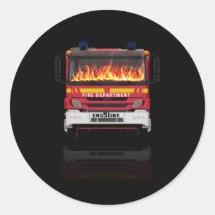 Fire Truck Halloween Costume Pretend I'm A FireTru Classic Round Sticker