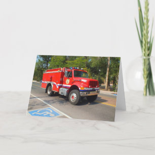 Fire truck in Manitou Springs USA Holiday Card