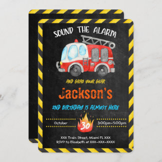 Fire Truck Invitations