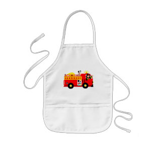 Fire Truck Kids Apron